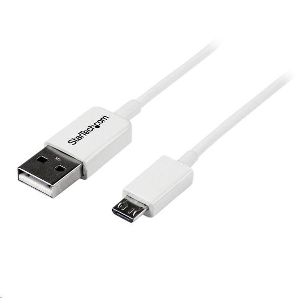 StarTech.com 2m USB 2.0 A/Micro-B m/m USB-kabel USB A Micro-USB B Wit