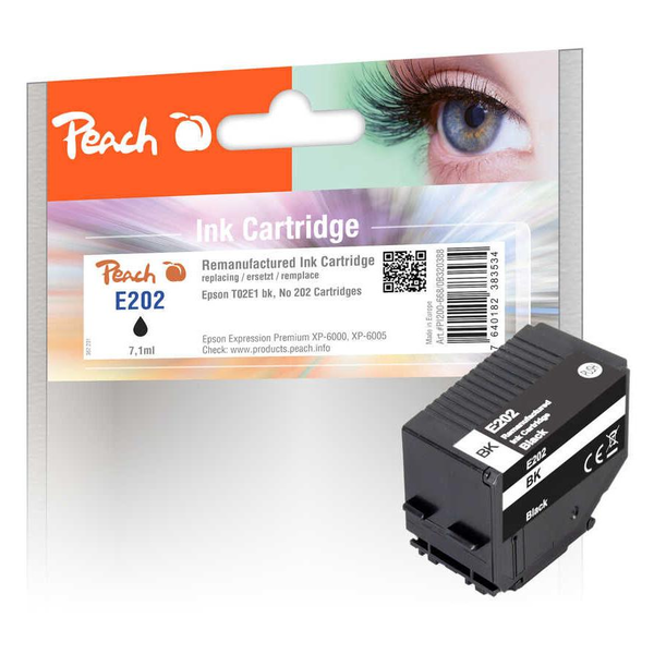 Peach PI200-668 inktcartridge 1 stuk(s) Compatibel Normaal rendement Zwart