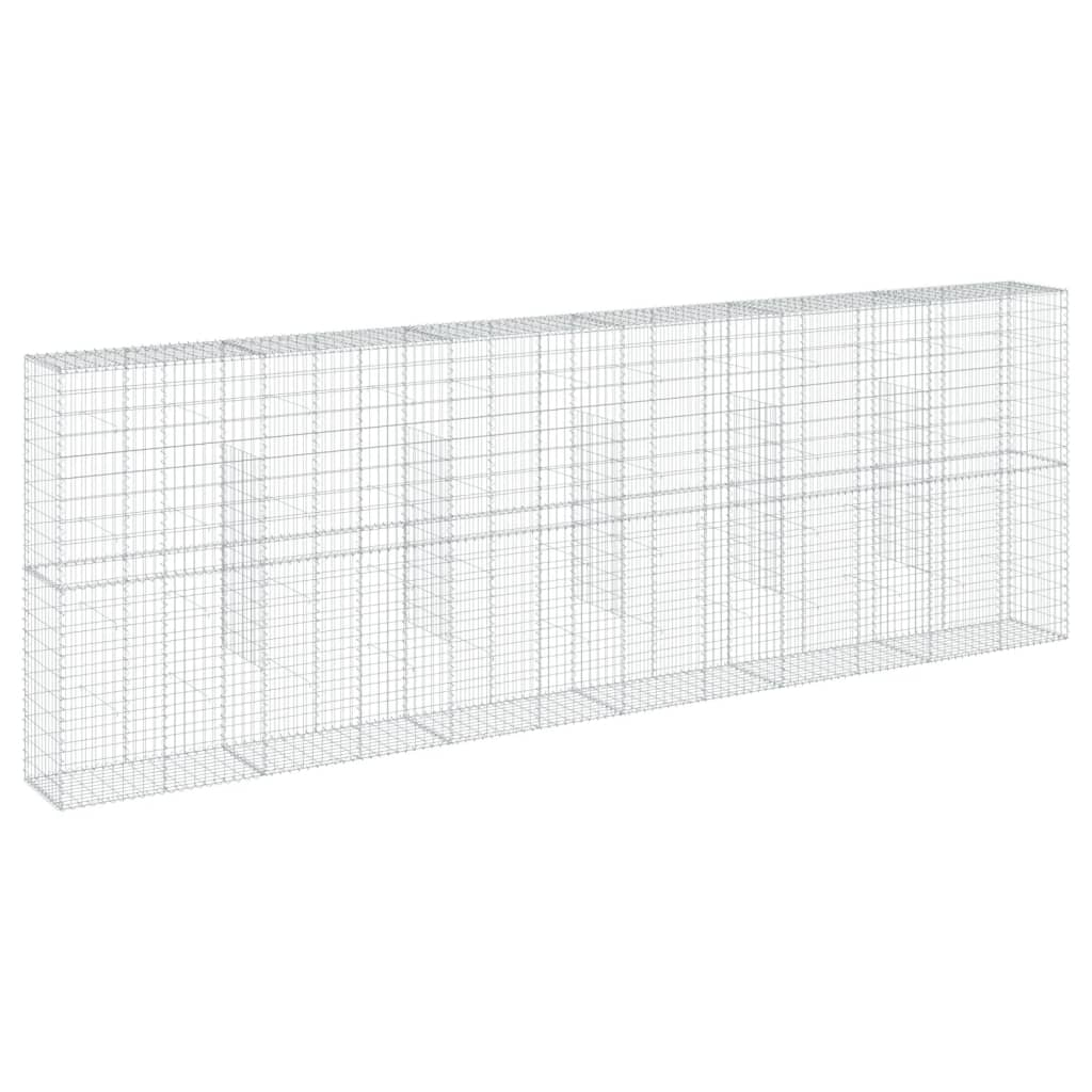 horganyzott vas gabion kosár fedéllel 600 x 50 x 200 cm (3295171)