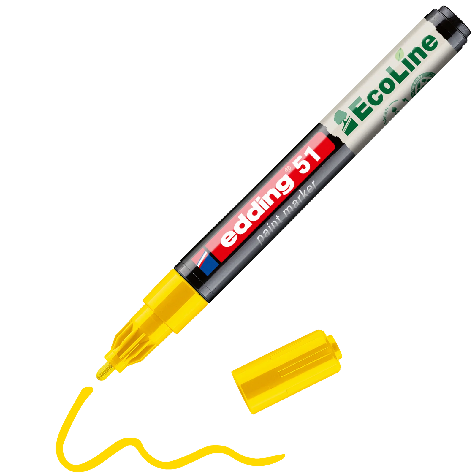 Edding 51 EcoLine 1-2mm Lakkmarker - Sárga (4-51-005)