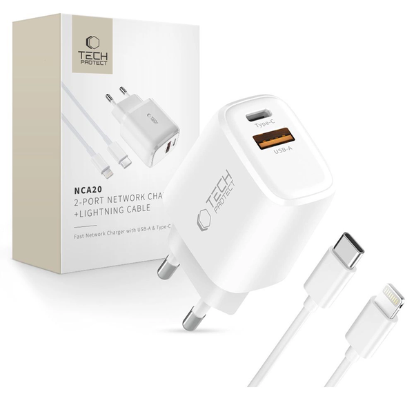 Síťová nabíječka Tech-protect Apple Lightning, USB pro Apple 3000 mA 5 V