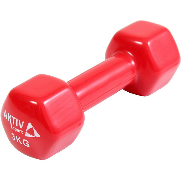 AKTIVSPORT Kézisúlyzó vinyl 3 kg piros