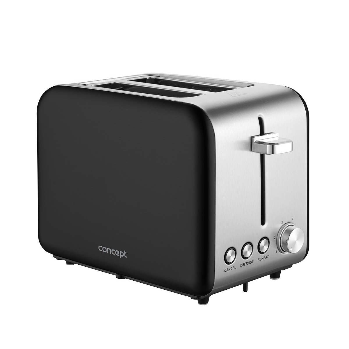 Concept TE2052 Kenyérpirító - Fekete/Inox (TE2052)
