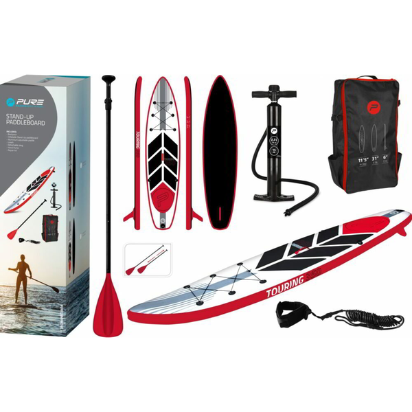 Pure4Fun Touring SUP 350 felfújható deszka kiegészítőkkel max. 150kg - Szürke/Narancs