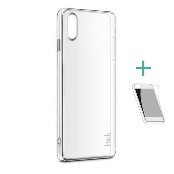 IMAK műanyag telefonvédő (közepesen ütésálló + képernyővédő fólia) ÁTLÁTSZÓ [Apple iPhone XS Max 6.5] (5996457820368)