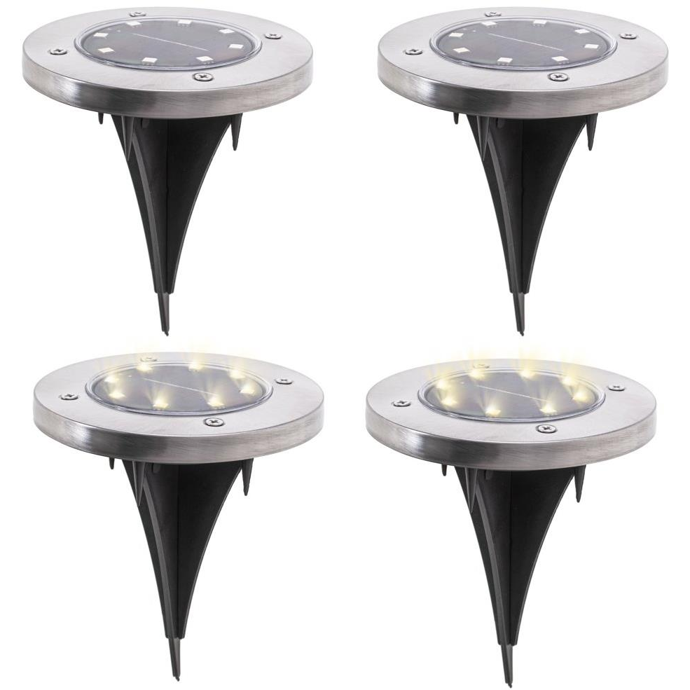 KIK KX4964 Garden solar lamp 8 LED 4 pcs cold white (48094)