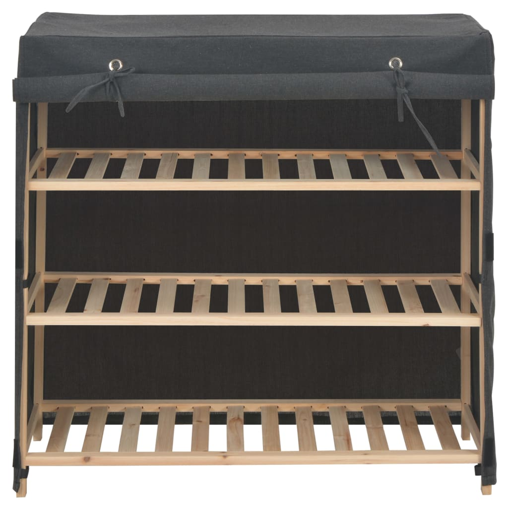 szürke szövetborítású cipősszekrény 79 x 40 x 80 cm (248195)