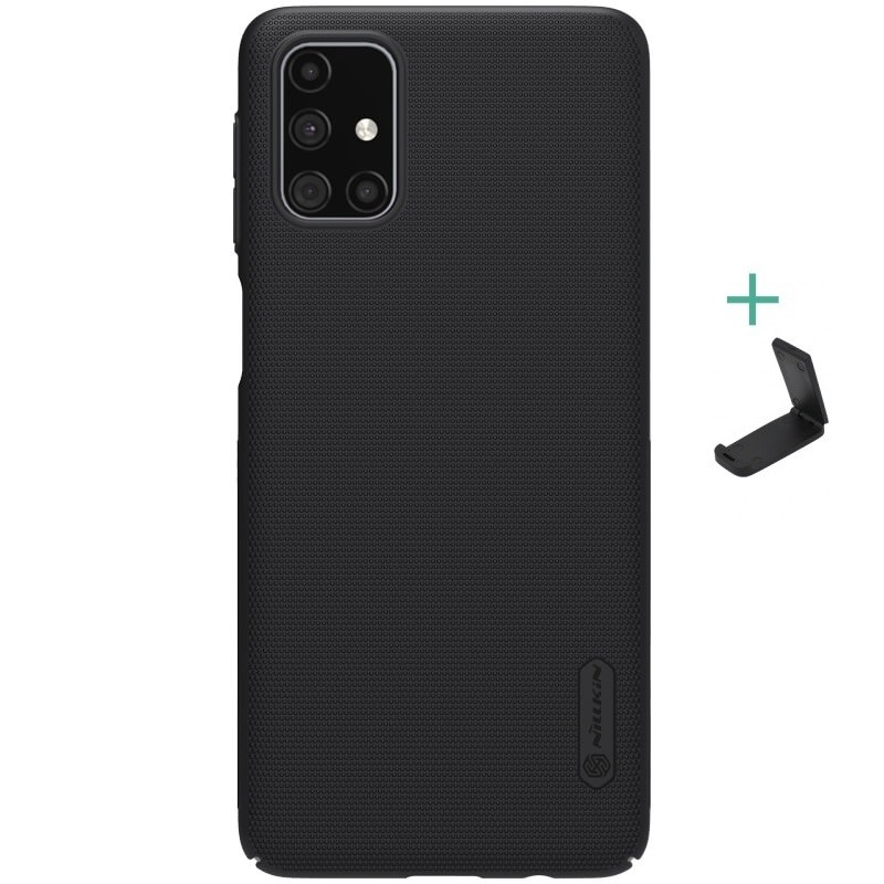 Samsung Galaxy M31s SM-M317F, Műanyag hátlap védőtok, stand, Nillkin Super Frosted, fekete (96058)