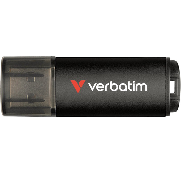 Verbatim 30211 V200 Metal USB Drive, 64 GB, USB Type-A, 3.2 Gen 1, 200 MB/s, Cap, Black