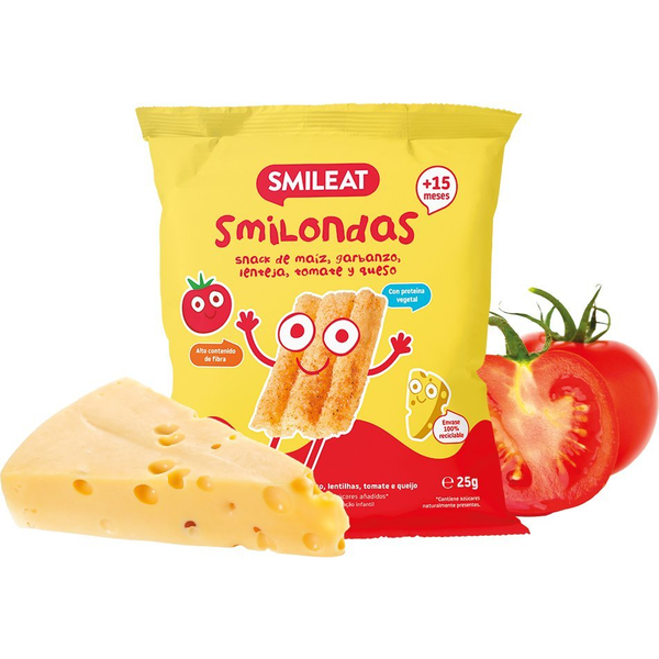 Smilondas Snack De Maiz, Garbanzo, Lenteja, Tomate Y Queso Eco Smileat 25 G