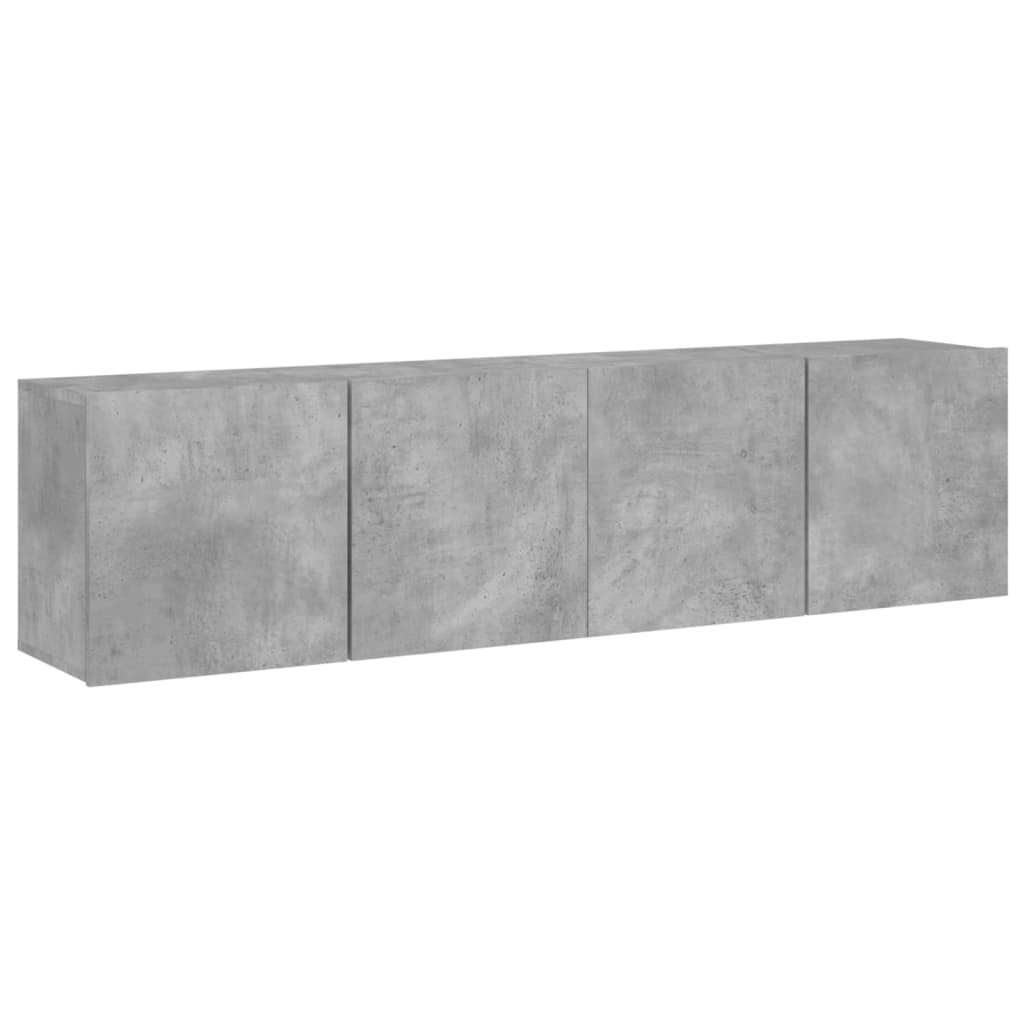 2 db betonszürke falra szerelhető TV-szekrény 80 x 30 x 41 cm (836959)