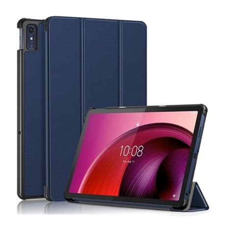 Gigapack Lenovo Tab M10 5G (TB-X607) bőr hatású fliptok sötétkék (GP-153578)