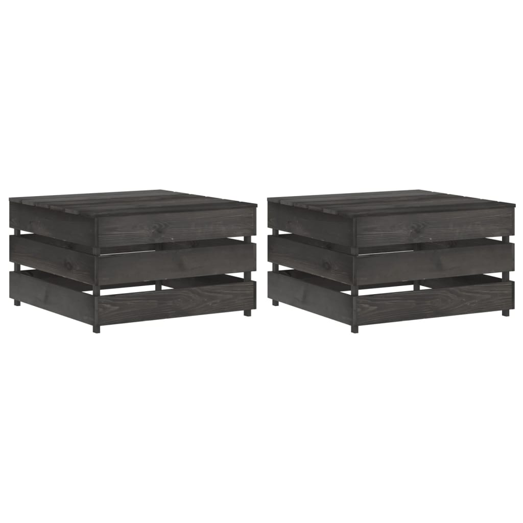 2 db impregnált fenyőfa kerti raklapasztal (316198)