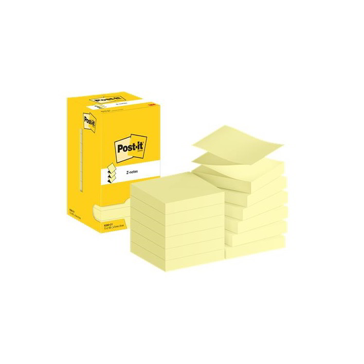 3M Postit Super Sticky Öntapadó jegyzettömb - Sárga (12 x 100 lap / tömb) (7100290167)
