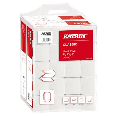 Katrin kéztörlő Z hajtogatott 200 lap fehér (35298) (K35298)