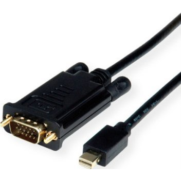 ROLINE Kabel Mini DisplayPort-VGA Mini DP ST - VGA ST schwarz 1,5m