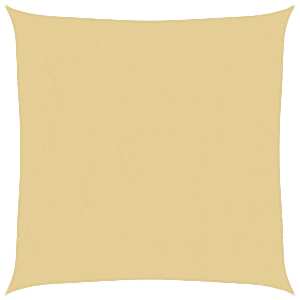 homokszínű 100% poliészter oxford szövet napvitorla 5 x 5 m (4000414)