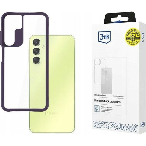 3mk Satin Armor Case+ átlátszó, TPU és PC anyagú telefontok Lila Samsung Galaxy A25 5G (5903108568241)