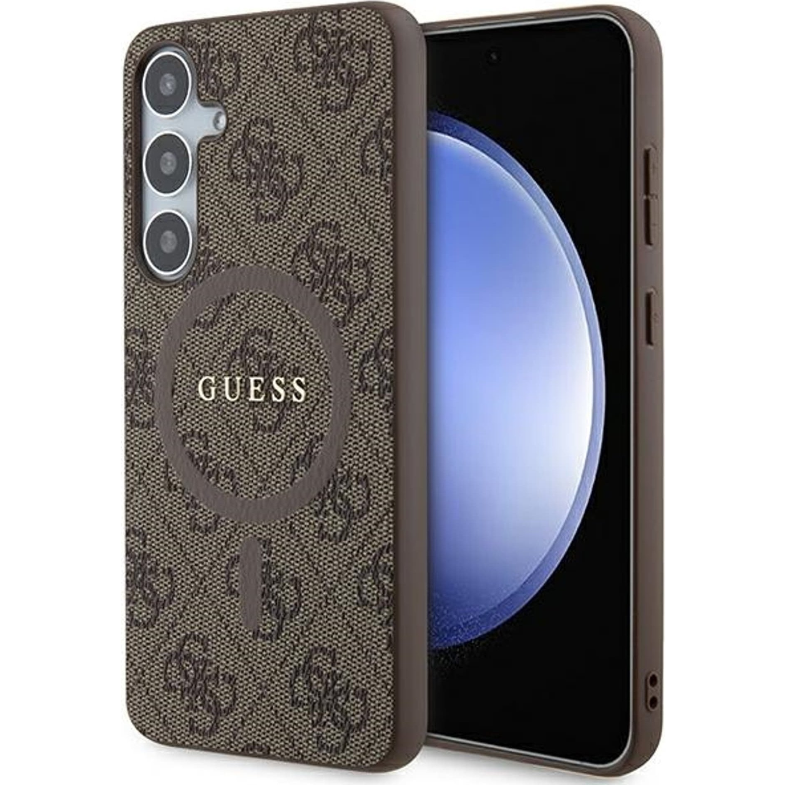 Guess 4G Collection Leather Metal Logo S24+ (S926) MagSafe tok, barna GUHMS24MG4GFRW (GSM180547)