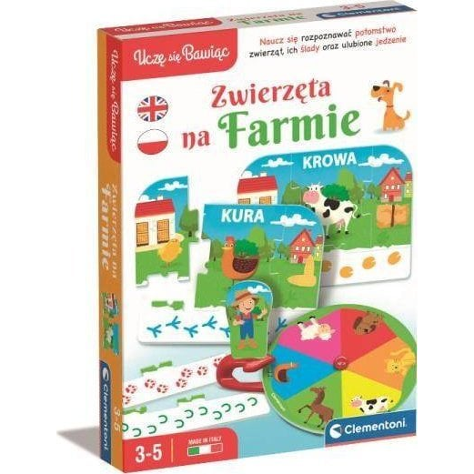 Oktatójáték Állatok A Farmon Clementoni 50768 Játékkal Tanulok Lengyelül  28347 (560174)