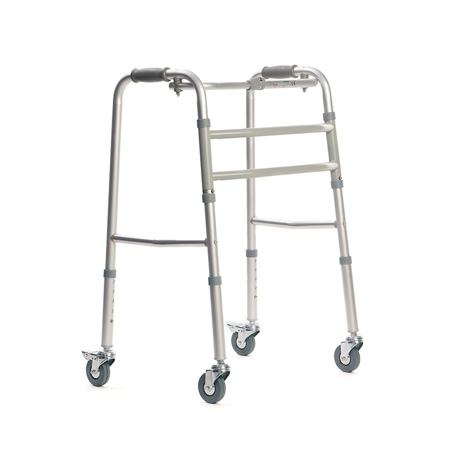 Qmed Viteacare összecsukható Rollátor fékezhető kerékkel Max 110kg - Ezüst (PPC013VC)