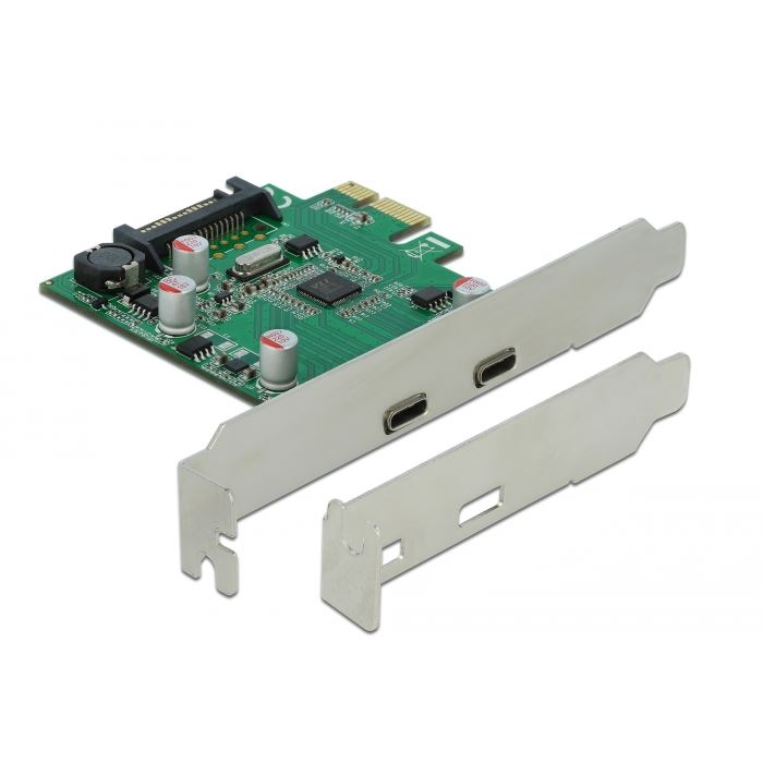 DeLock 2x USB 3.2 Gen 1 Type-C bővítő kártya PCIe (90493) (delock90493)
