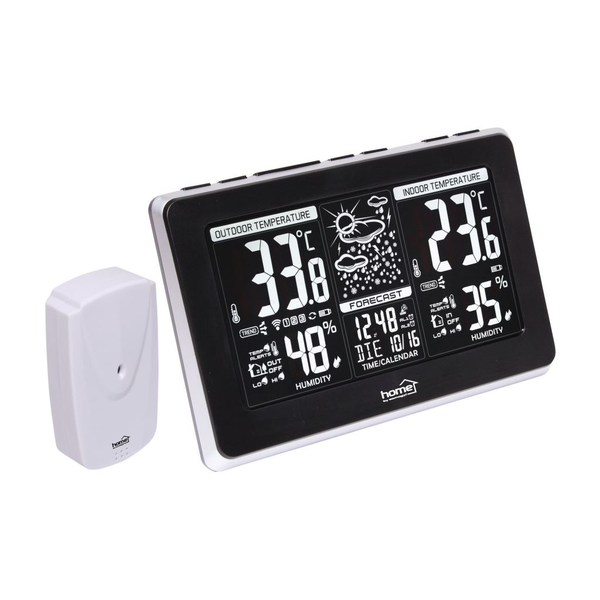 Meteorologická stanica Home HCW 25 s externým vysielačom, negatívna, biely