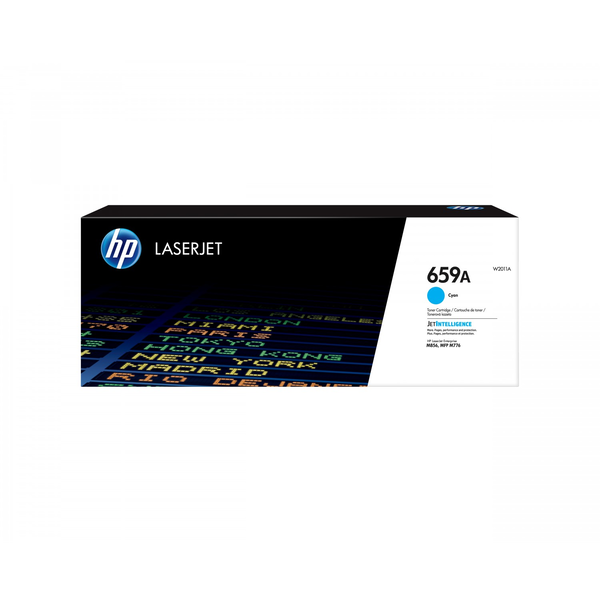 HP LaserJet 659A Cyan Original Toner Cartridge tonerpatron 1 stk Blå