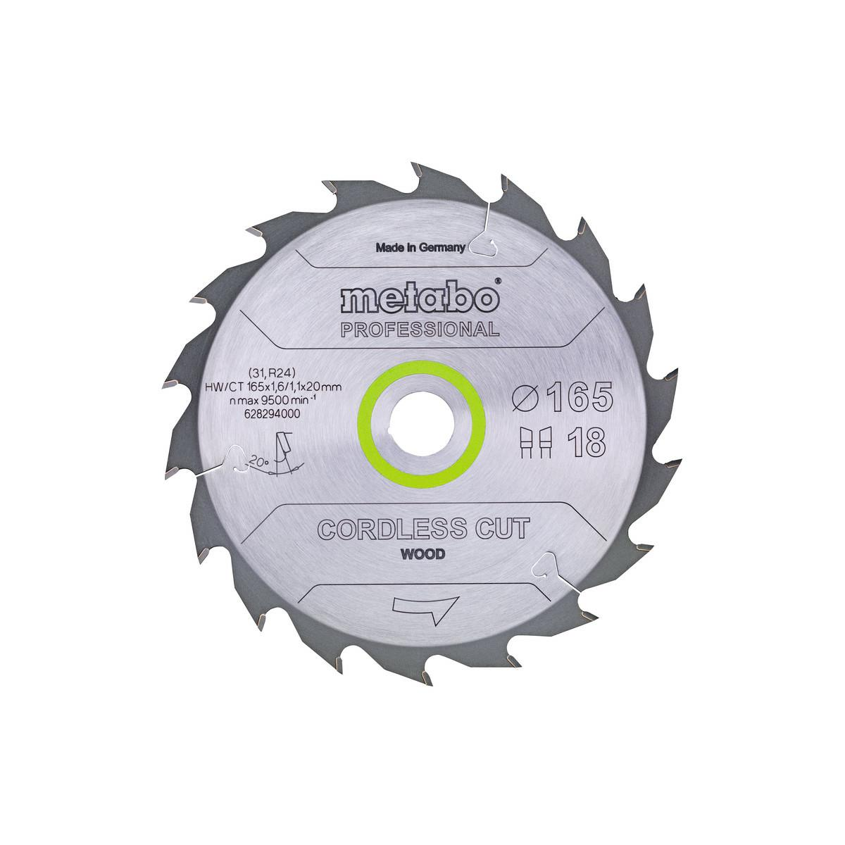 METABO KÖRFŰRÉSZ HW/CT 165x20x18z CORDLESS CUT WOOD PROFESSIONAL (628294000)