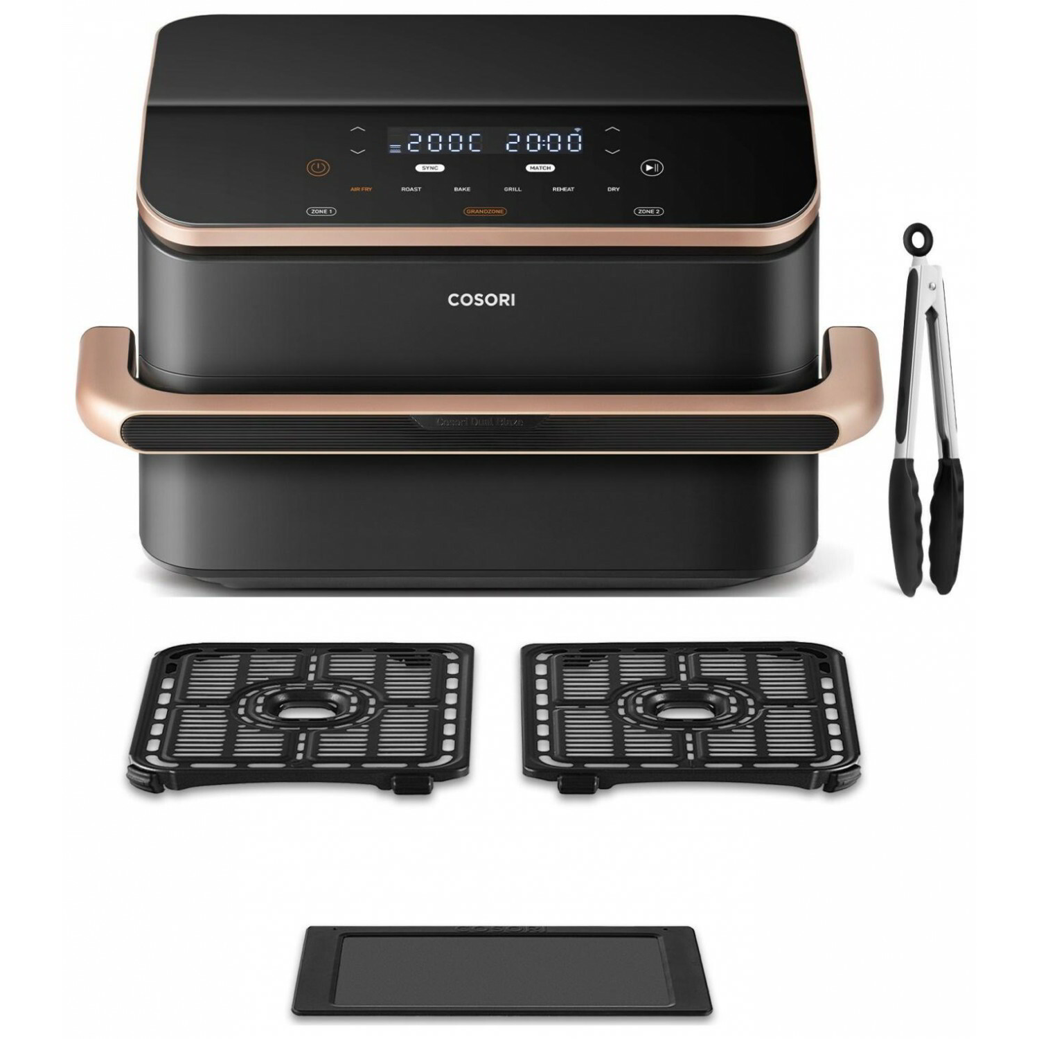 Cosori CAF-TF101S-AEUR TwinFry AirFryer Forrólevegős sütő 10L 2800 Watt - Fekete (CAF-TF101S-AEUR)