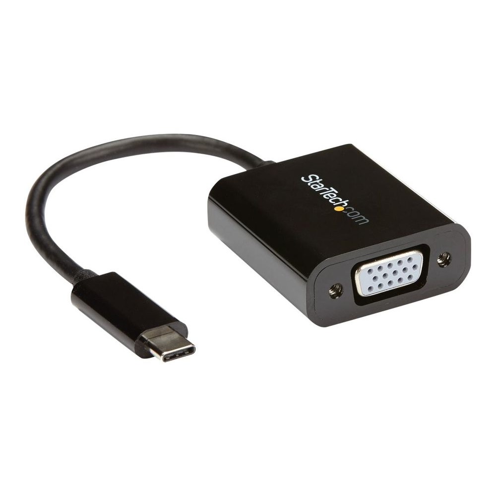 StarTech.com USB-C to VGA Adapter - Black - 1080p - Video Converter For Your MacBook Pro - USB C to VGA Display Dongle (CDP2VGA) - external video adapter - black (CDP2VGA)