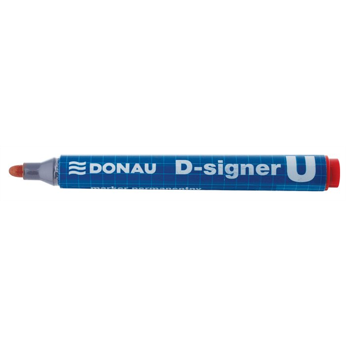 Permanentný popisovač Donau D-SIGNER U okrúhly 2-4mm ČERVENÁ (7371001-04PL)