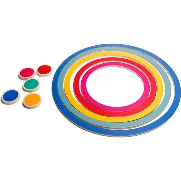 BS Toys Спортни пръстени 5 в 1 Игра за сръчност Дърво