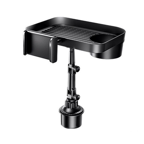 Remax autós tartó (pohártartóba, állítható, 4-6.5" méret + pohártartó) FEKETE (RM-C48) (RM-C48)