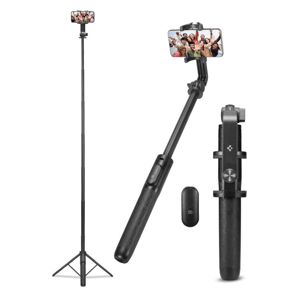 Selfie tyč so statívom Spigen S560W Bluetooth čierna