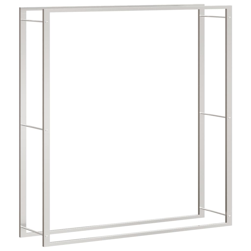 rozsdamentes acél tűzifatároló 110x28x116 cm (357865)