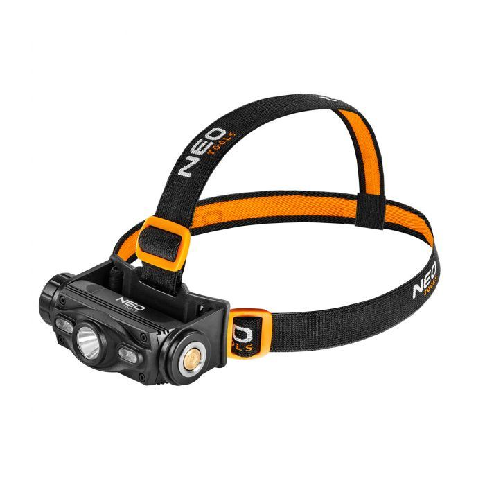 Neo Tools 99-028 Fejlámpa+zseblámpa 2az1-ben akkus USB 1000lm CREE LED 10W (Neo Tools 99-028)