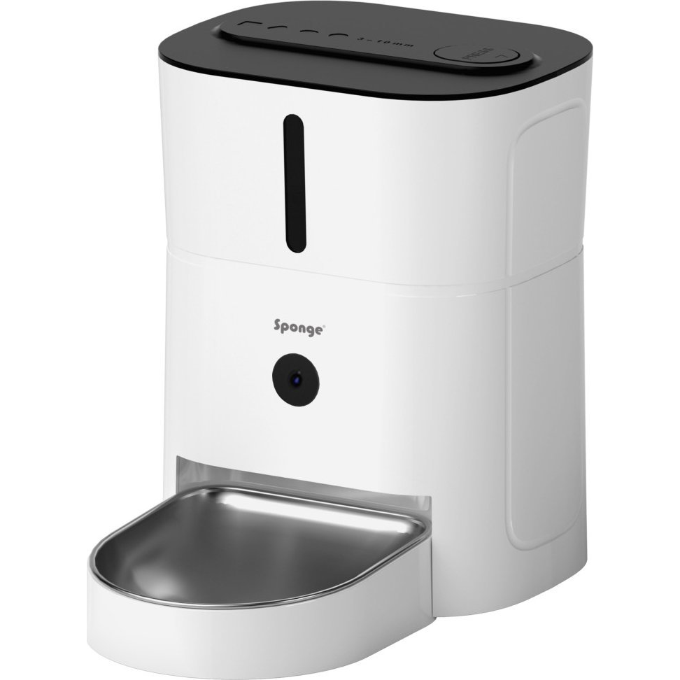 Sponge Pet Feeder 3L Okos ételadagoló beépített kamerával - Fehér ( )