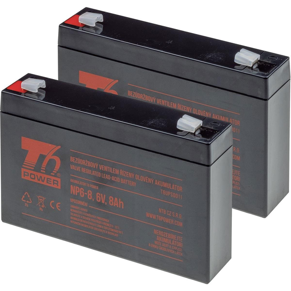 Battery set T6 Power for APC Powerstack PS450i, VRLA, 6 V