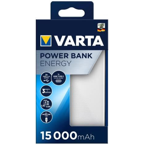 Varta Energy Power Bank 15000mAh fehér (57977101111) (57977101111)