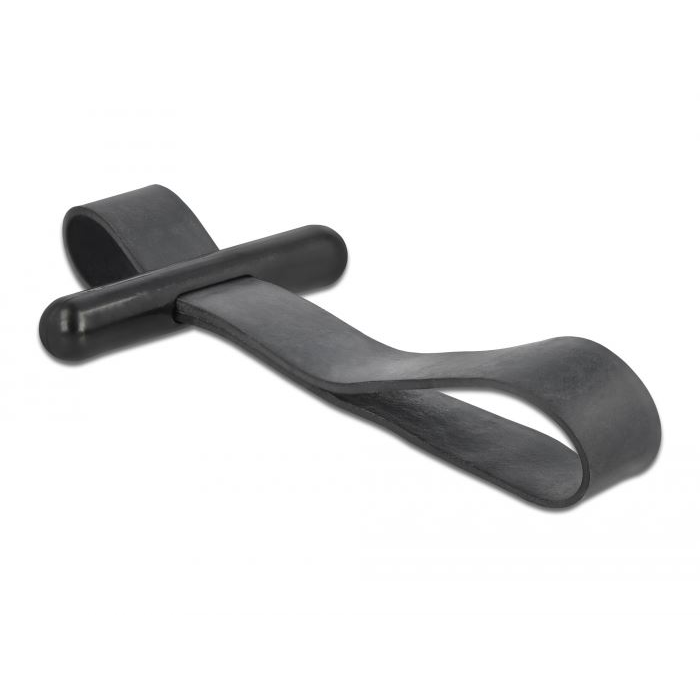 Delock Kábelkötés gumi hurokkal fekete (18337) (DL18337)