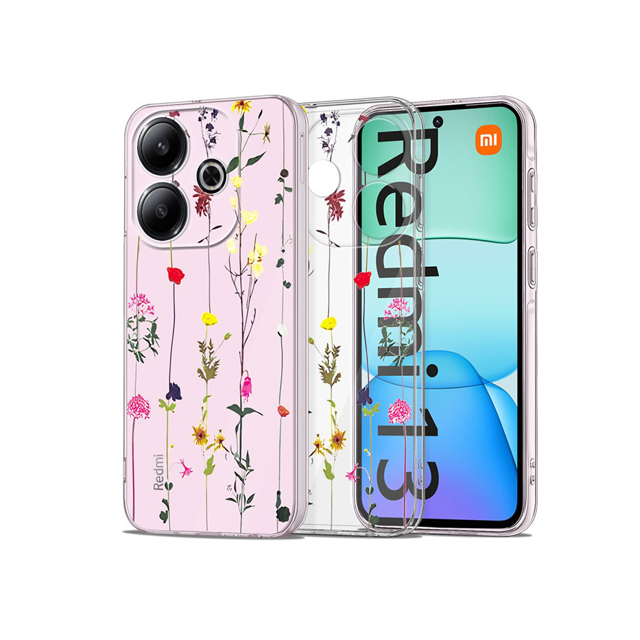 Xiaomi Redmi Note 13 5G szilikon hátlap - Tech-Protect FlexAir+ - garden floral (TP310449)
