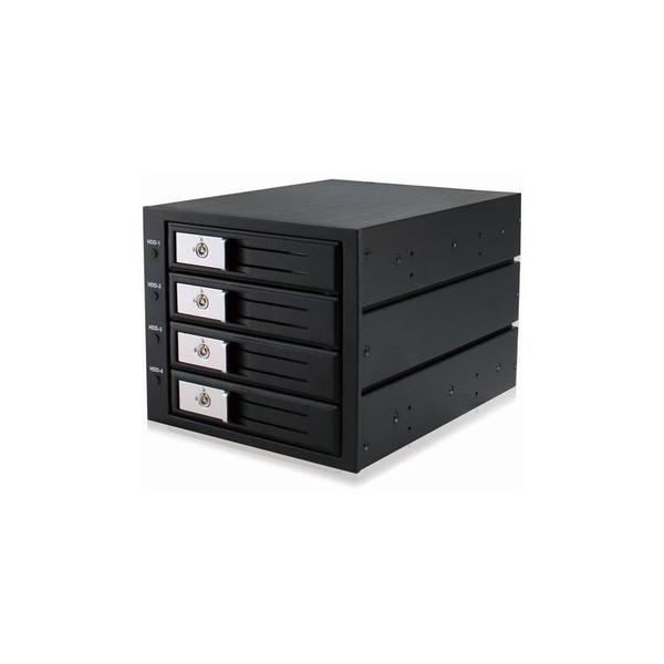 ICY BOX IB-564SSK 3x 5,25" Opbevaring drev bakke Sort