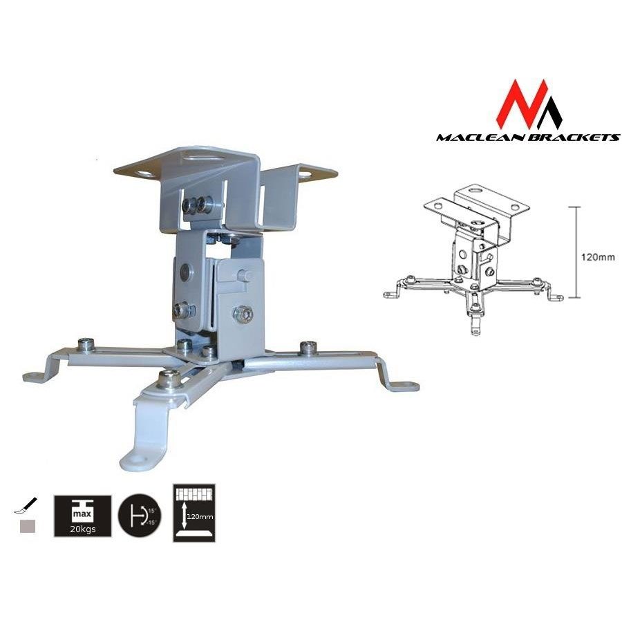Maclean MC-582 Mennyezeti projektor tartó - Ezüst (MC-582)
