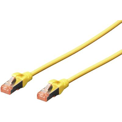 DIGITUS Patchkabel Cat6  S/FTP 2xRJ45  1.0m gelb Hebelschutz Polybeutel