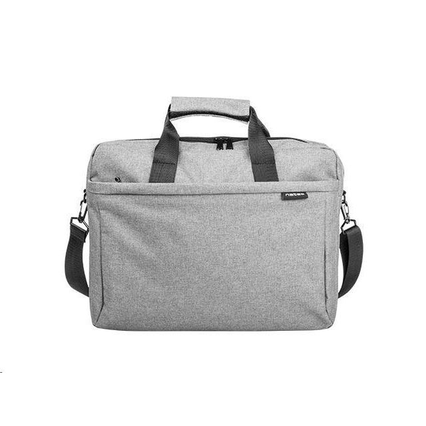 Brašna na notebook Natec Mustela 15,6'' Ramenní popruh 3 Komory Šedá