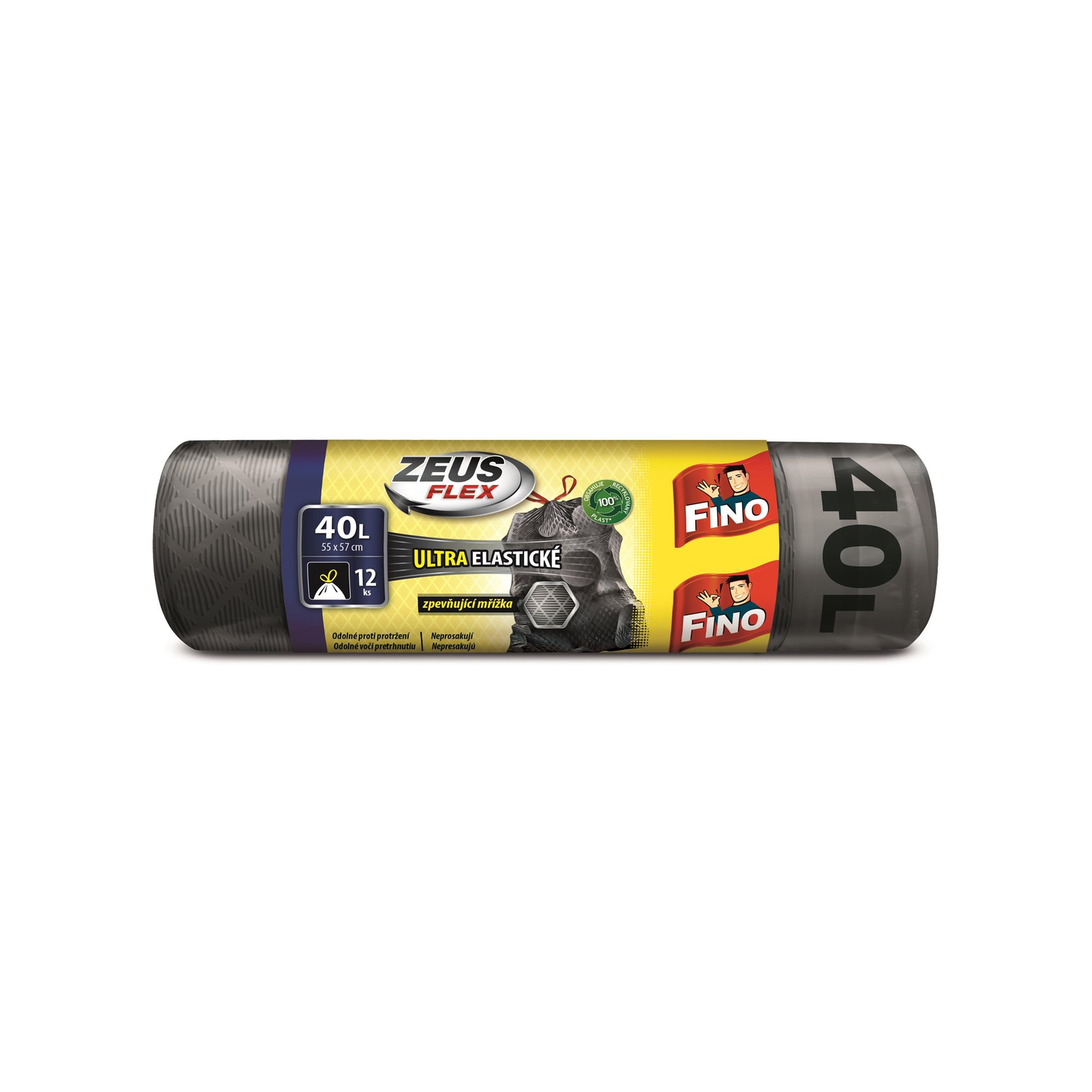 FINO LD Zeus FLEX összehúzható zsákok 32 µm, 40 l, 12 db (5201314160779)