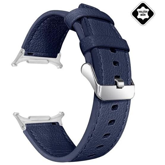 Gigapack Samsung Galaxy Watch Ultra eSIM 47mm (SM-L705) valódi bőr pótszíj sötétkék (GP-163538)