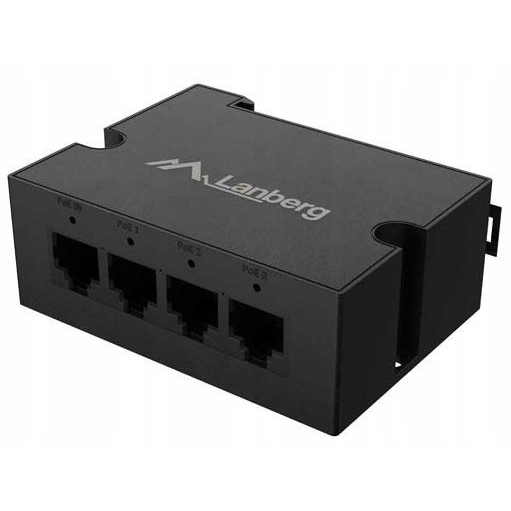PoE extender/switch DIN-FE4-AT-30W Lanberg