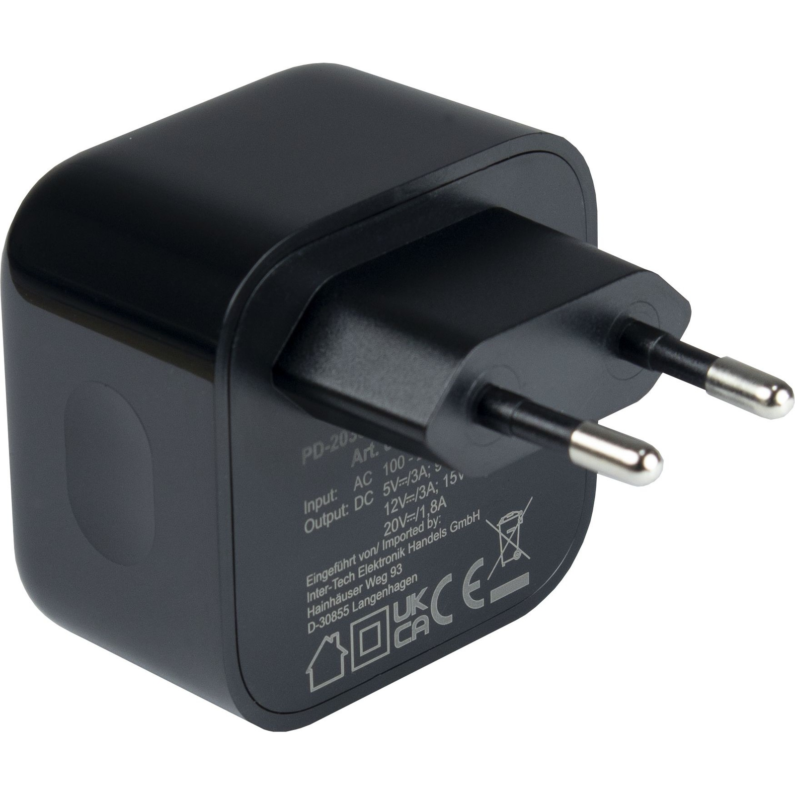 Charger USB-C 36W Black Inter-Tech PD-2036 (88882227) (88882227)